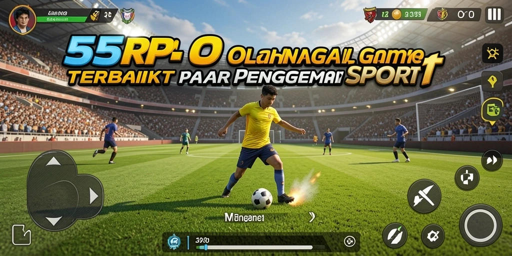 Tampilan gameplay nyata dari 55RP dalam aksi olahraga.