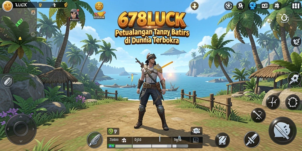 Screenshot gameplay 678LUCK menunjukkan dunia terbuka yang luas dan beragam.