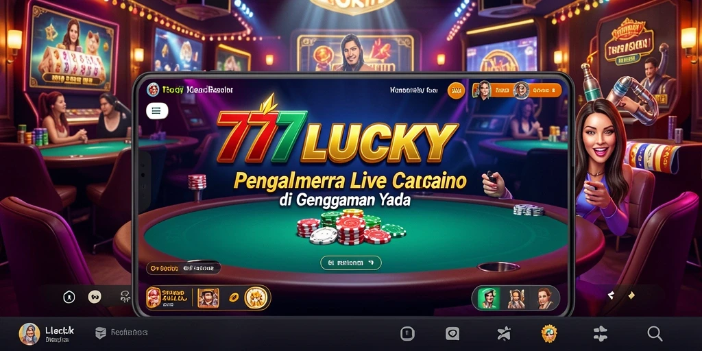 Tampilan gameplay Live Casino yang mendebarkan di 777LUCKY.