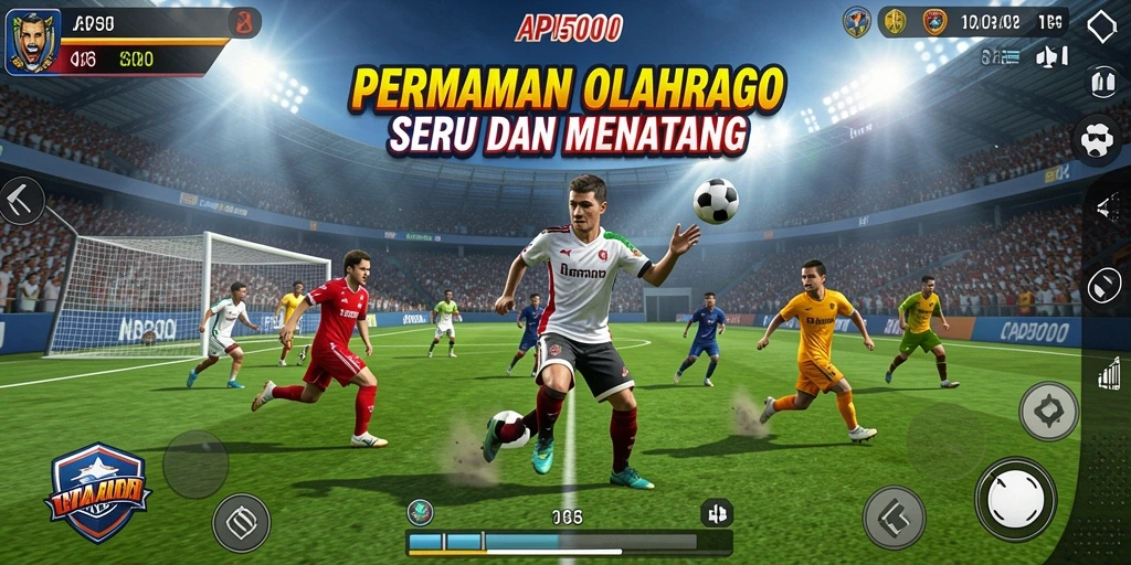 Tangkapan layar gameplay API5000 yang menampilkan aksi olahraga yang seru.