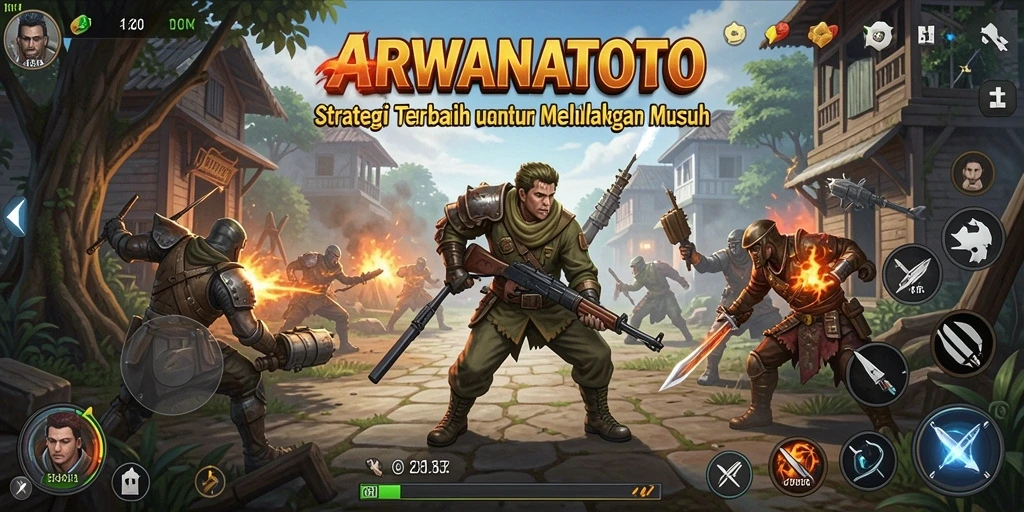 Tampilan gameplay ARWANATOTO yang penuh strategi dan taktik.