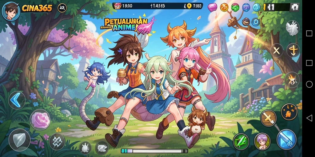 Gameplay seru dalam dunia anime yang menawan.