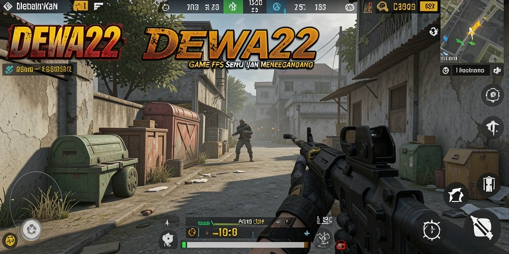 Tampilan gameplay intens dari DEWA22 dengan aksi menembak yang seru.