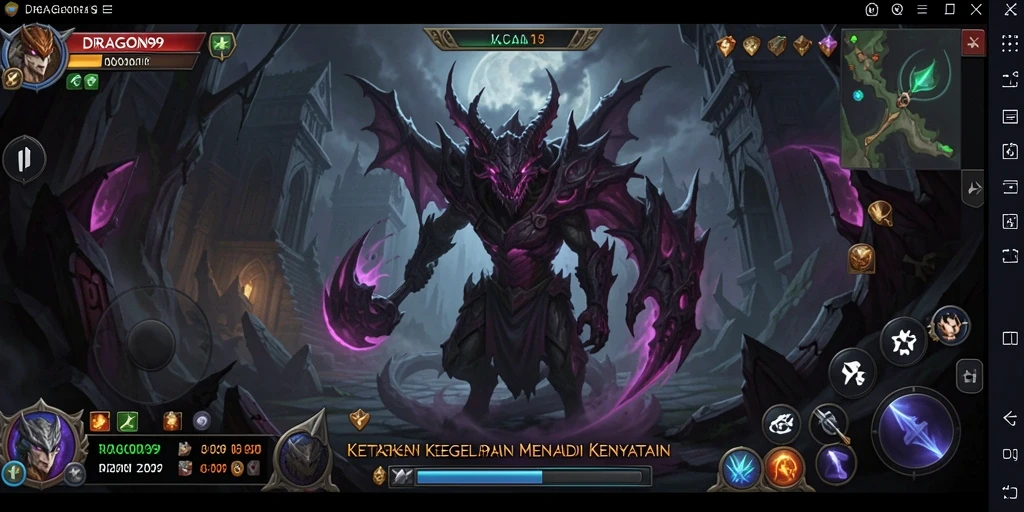 Gameplay seram di dunia kegelapan dan makhluk mengerikan.