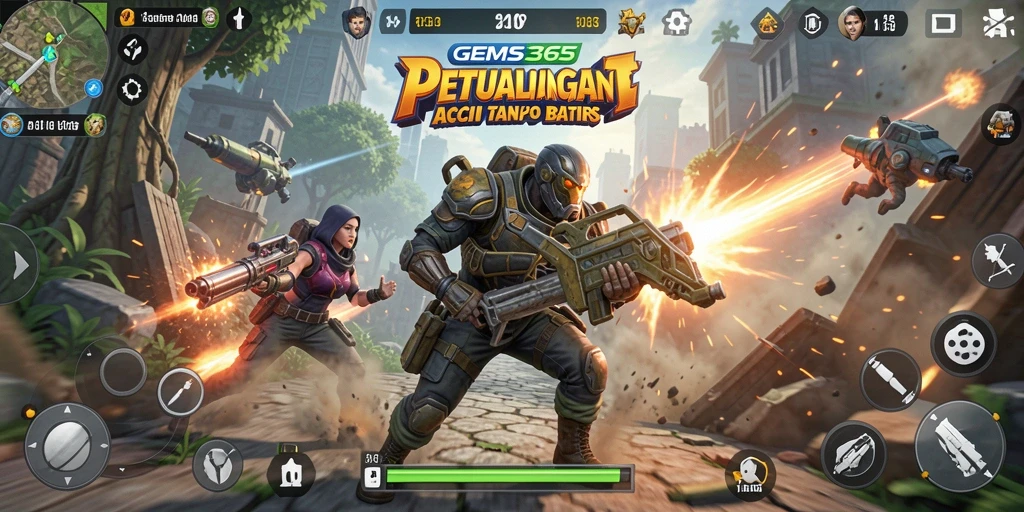 Tangkapan layar GEMS365 menampilkan aksi mendebarkan dalam permainan.