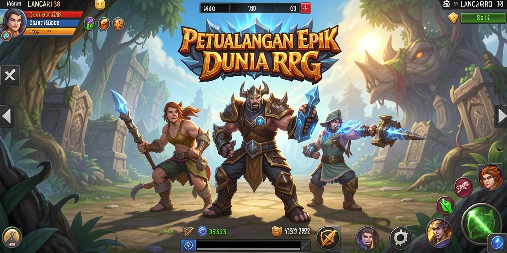 Screenshot menampilkan aksi seru dalam permainan RPG LANCAR138.