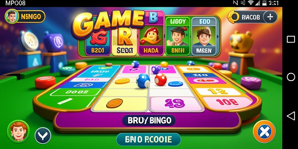 Tangkapan layar gameplay MPO08 yang penuh warna dan menarik.