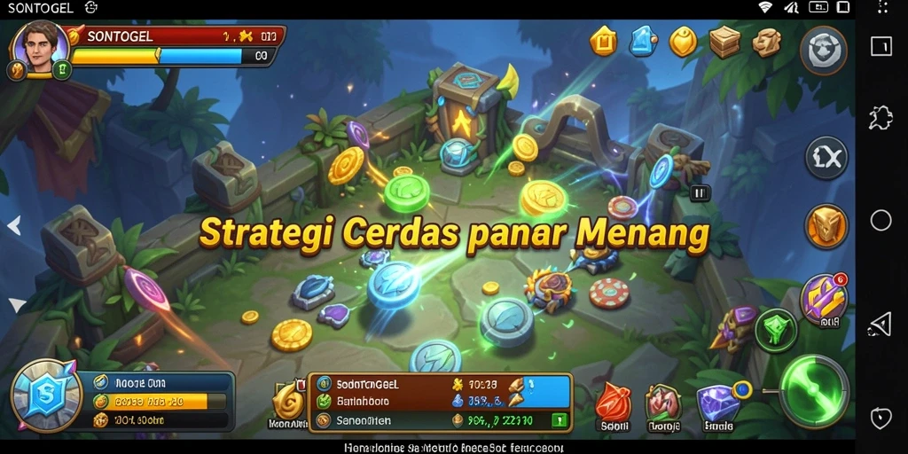 Screenshot gameplay <strong>SONTOGEL</strong> menunjukkan pertarungan strategi yang intens.