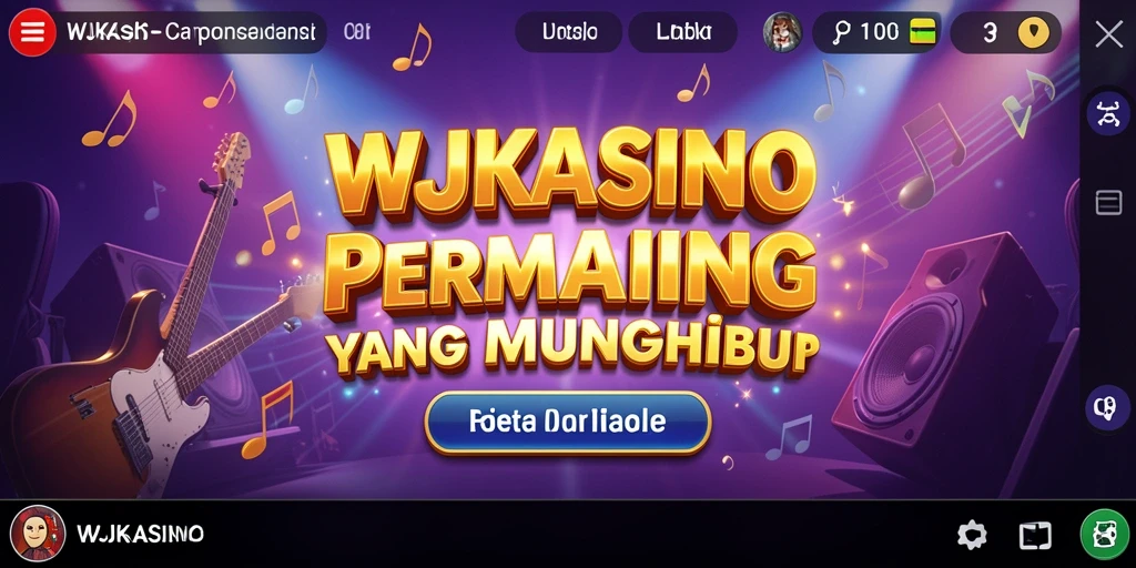 Screenshot gameplay WJKASINO dengan musik yang menggembirakan.